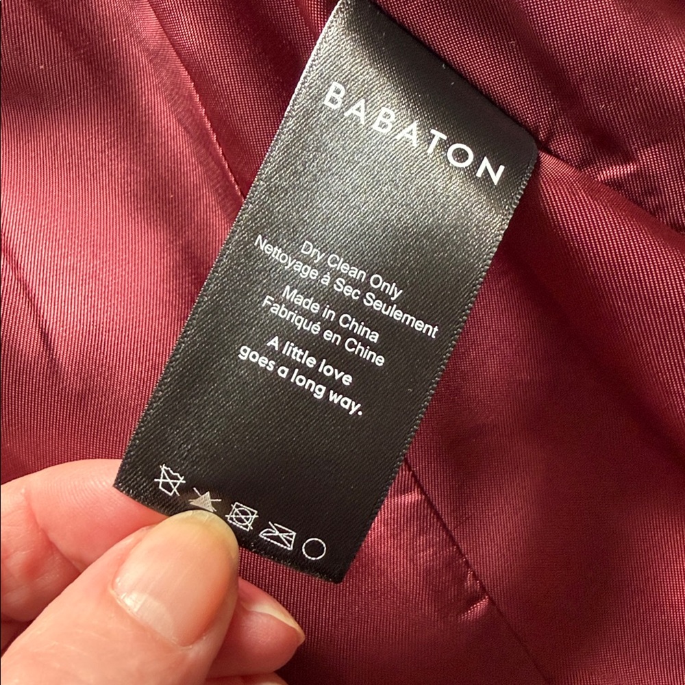 Babaton Rich Red Wool Coat by Aritzia XS - Picture 6 of 7